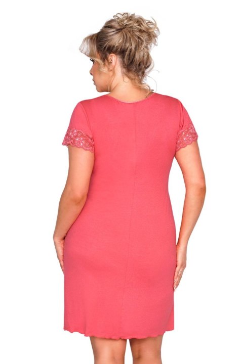 Koszulka nocna Koszula Nocna Model Mariza Plus Coral - Donna Koszulka nocna Koszula Nocna Model Mariza Plus Coral - Donna