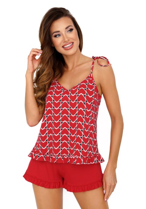 Piżama Damska Model Love 1/2 Red - Donna Piżama Damska Model Love 1/2 Red - Donna