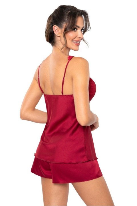 Piżama Damska Model Mari 1/2 Bordo - Donna Piżama Damska Model Mari 1/2 Bordo - Donna