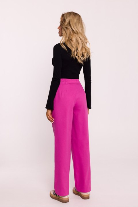 Spodnie Damskie Model MOE799 Pink - Moe Spodnie Damskie Model MOE799 Pink - Moe