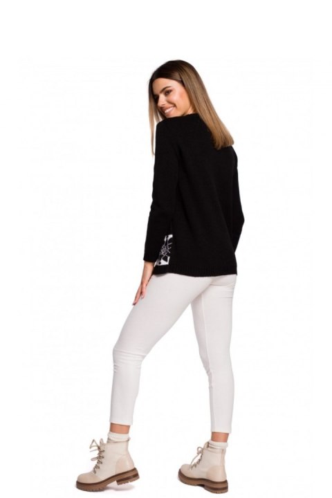 Sweter Damski Model MXS04 Black - Moe Sweter Damski Model MXS04 Black - Moe