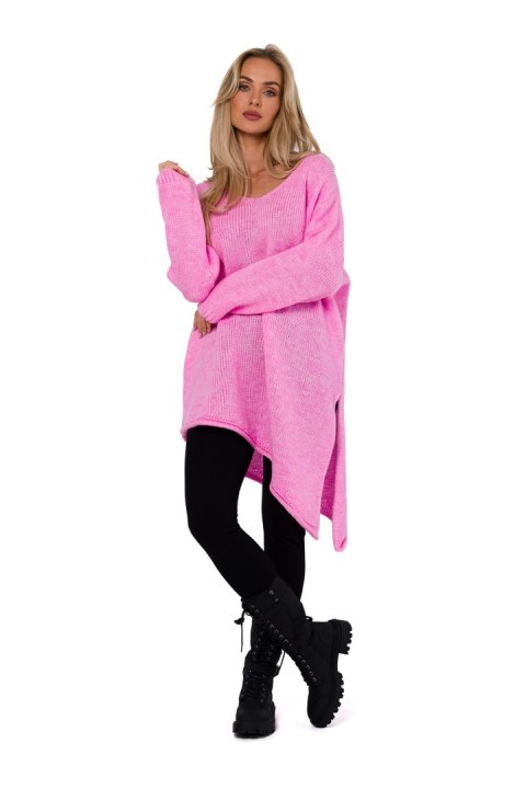 Sweter Damski Model MOE769 Pink - Moe Sweter Damski Model MOE769 Pink - Moe