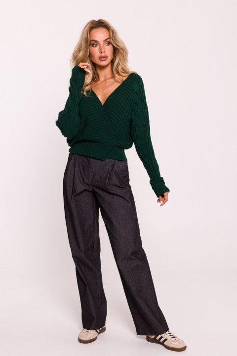 Sweter Damski Model MOE809 Green - Moe Sweter Damski Model MOE809 Green - Moe