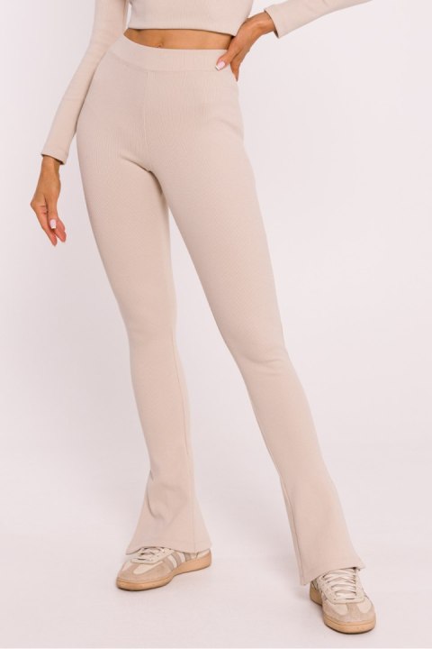 Legginsy Model MOE816 Piasek - Moe Legginsy Model MOE816 Piasek - Moe