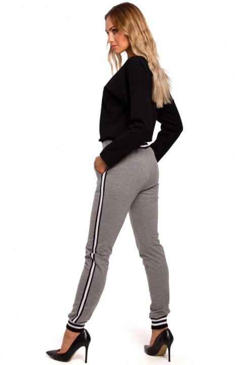 Spodnie Damskie Model MOE460 Grey - Moe Spodnie Damskie Model MOE460 Grey - Moe