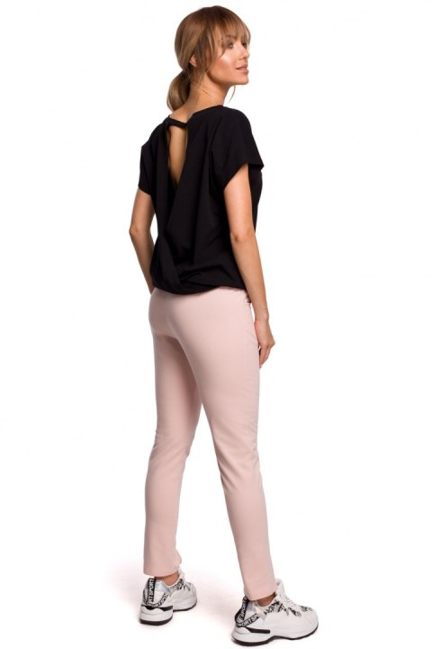 Spodnie Damskie Model MOE493 Pink - Moe Spodnie Damskie Model MOE493 Pink - Moe