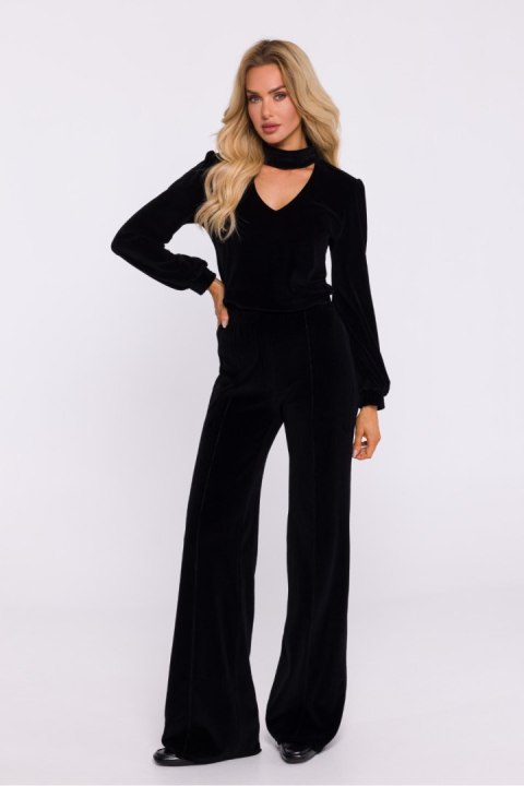 Spodnie Damskie Model MOE830 Black - Moe Spodnie Damskie Model MOE830 Black - Moe
