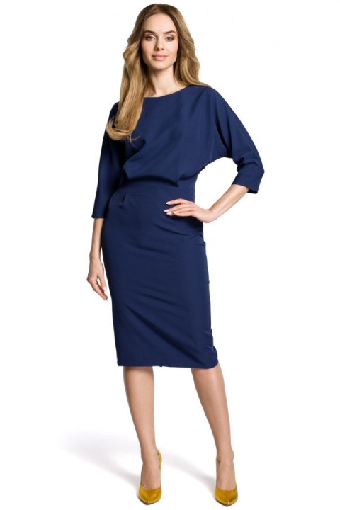 Sukienka Model MOE360 Navy - Moe Sukienka Model MOE360 Navy - Moe