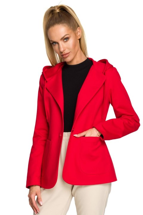 Żakiet Model MOE691 Red - Moe Żakiet Model MOE691 Red - Moe