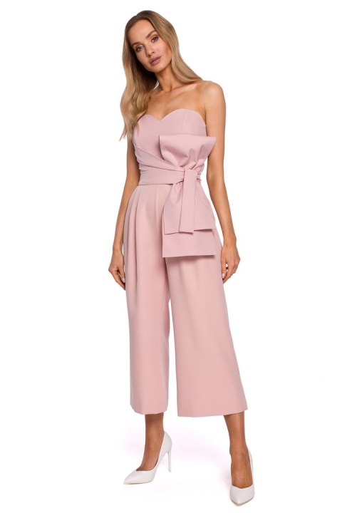 Kombinezon Damski Model MOE571 Powder Pink - Moe Kombinezon Damski Model MOE571 Powder Pink - Moe