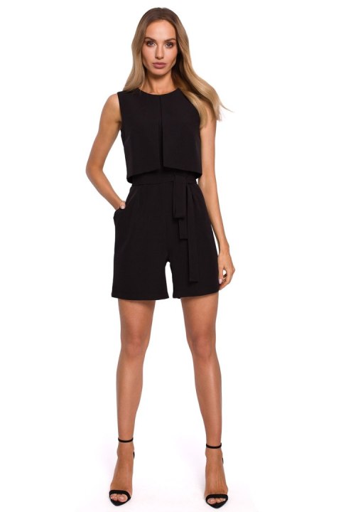 Kombinezon Damski Model MOE574 Black - Moe Kombinezon Damski Model MOE574 Black - Moe