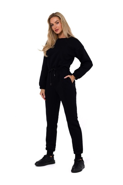 Spodnie Kombinezon Model MOE763 Black - Moe Spodnie Kombinezon Model MOE763 Black - Moe