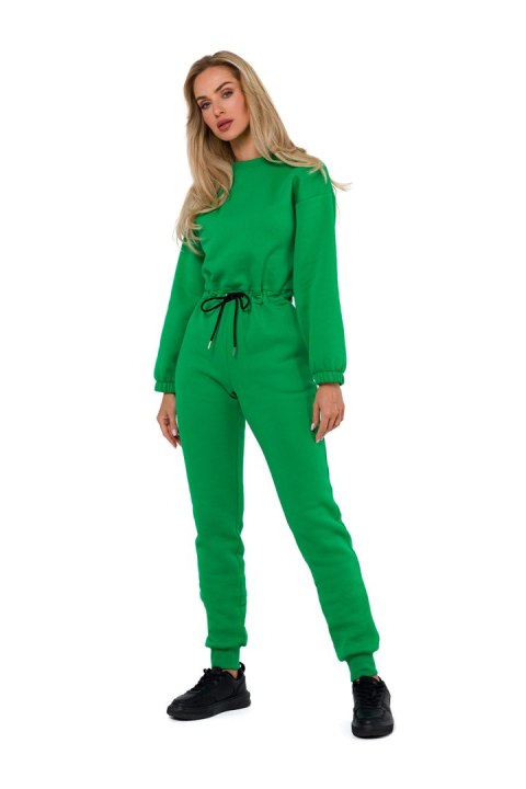 Spodnie Kombinezon Model MOE763 Green - Moe Spodnie Kombinezon Model MOE763 Green - Moe