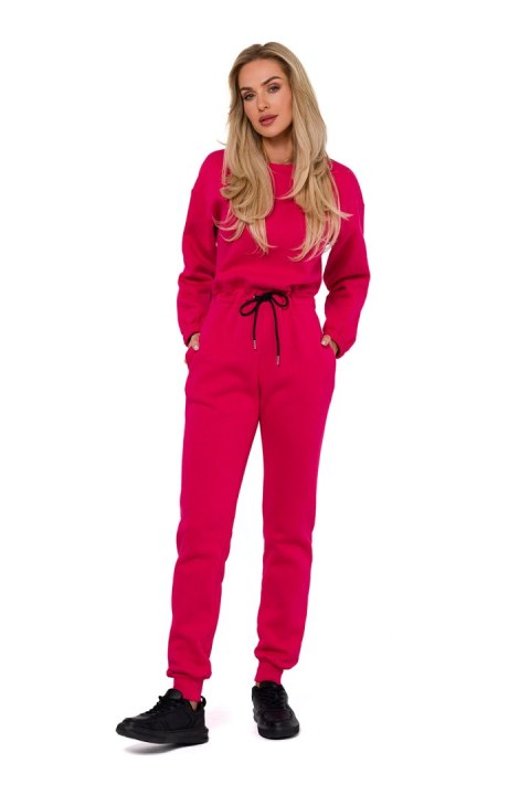 Spodnie Kombinezon Model MOE763 Malina - Moe Spodnie Kombinezon Model MOE763 Malina - Moe