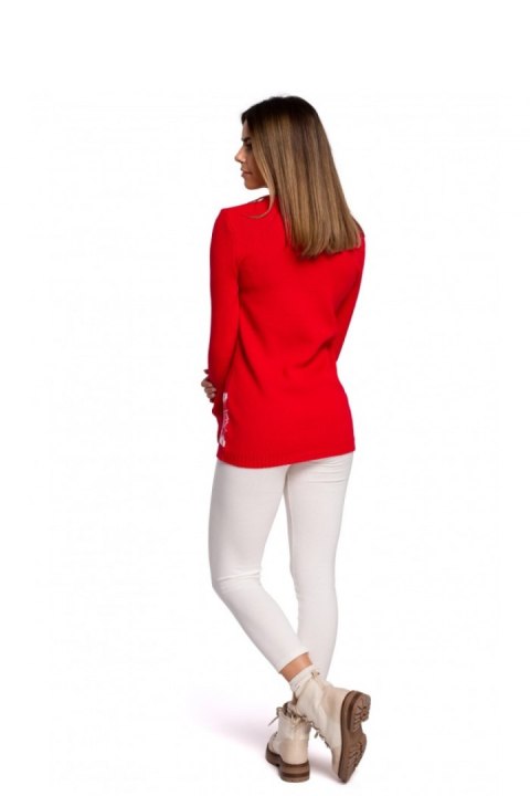 Sweter Damski Model MXS04 Red - Moe Sweter Damski Model MXS04 Red - Moe