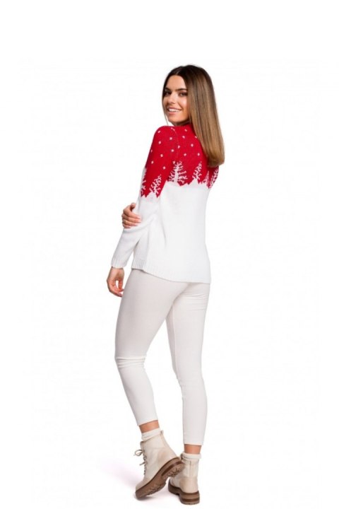 Sweter Damski Model MXS05 Red - Moe Sweter Damski Model MXS05 Red - Moe