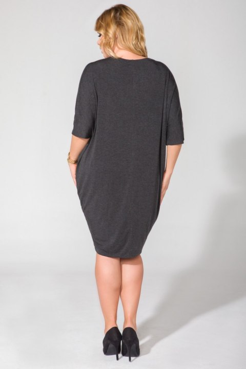 Sukienka Model PS1 Dark Grey - Tessita Sukienka Model PS1 Dark Grey - Tessita