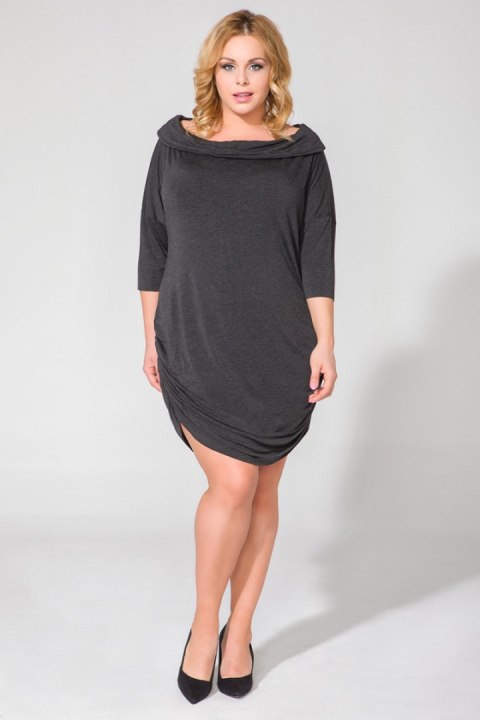 Sukienka Model PS2 Dark Grey - Tessita Sukienka Model PS2 Dark Grey - Tessita