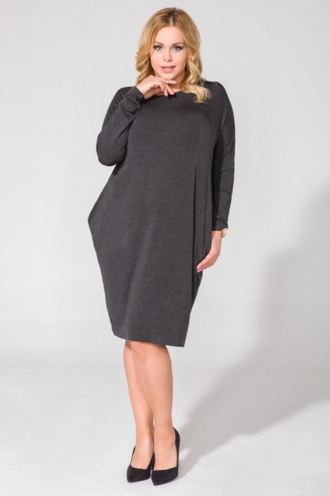 Sukienka Model PS6 Dark Grey - Tessita Sukienka Model PS6 Dark Grey - Tessita
