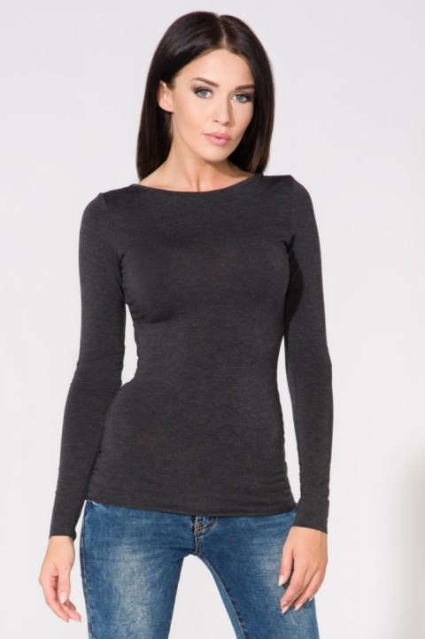 Bluzka Model T149 Dark Grey - Tessita Bluzka Model T149 Dark Grey - Tessita