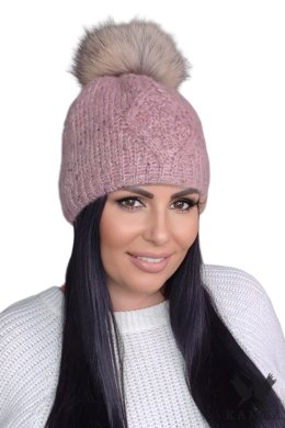 CYRENA czapka damska kolor różowy - Kamea