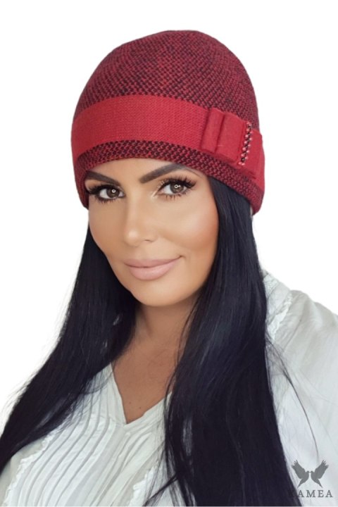 MEGAN czapka damska kolor czerwony - Kamea MEGAN czapka damska kolor czerwony - Kamea
