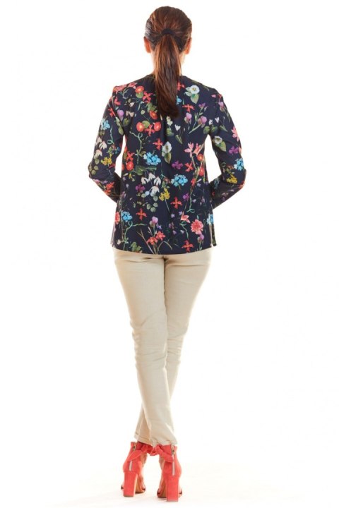 Bluzka Model M193 Flowers Navy - Infinite You Bluzka Model M193 Flowers Navy - Infinite You