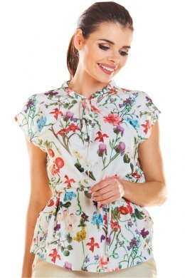 Bluzka Model M194 Flowers Ecru - Infinite You