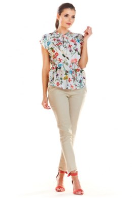 Bluzka Model M194 Flowers Ecru - Infinite You