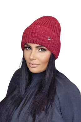 MOHANA czapka damska kolor czerwony - Kamea
