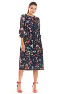 Sukienka Model M201 Flowers Navy - Infinite You