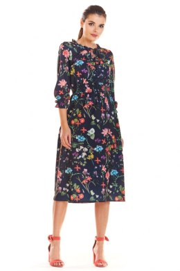 Sukienka Model M201 Flowers Navy - Infinite You
