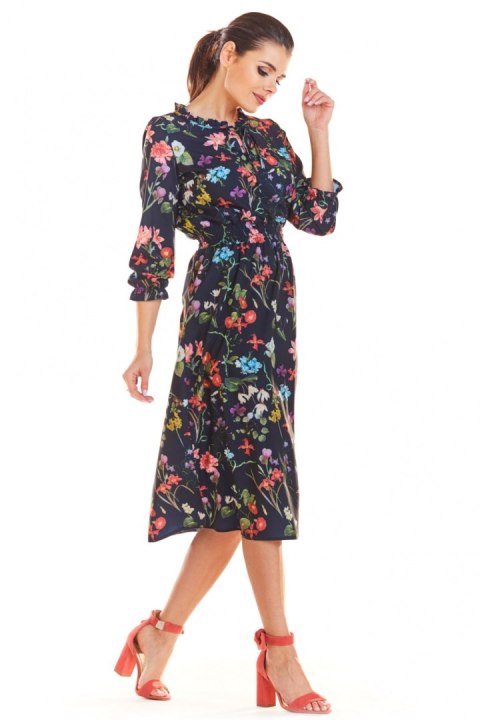 Sukienka Model M201 Flowers Navy - Infinite You Sukienka Model M201 Flowers Navy - Infinite You