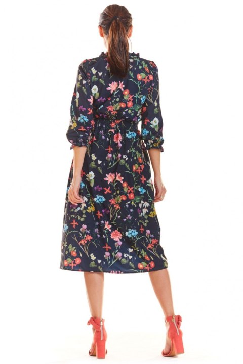 Sukienka Model M201 Flowers Navy - Infinite You Sukienka Model M201 Flowers Navy - Infinite You