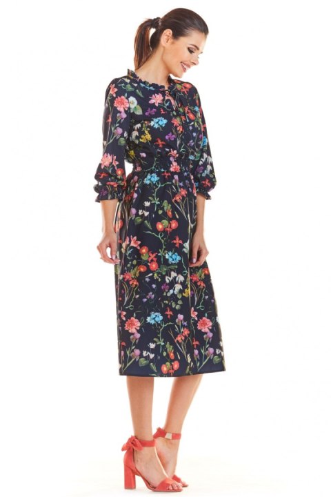 Sukienka Model M201 Flowers Navy - Infinite You Sukienka Model M201 Flowers Navy - Infinite You