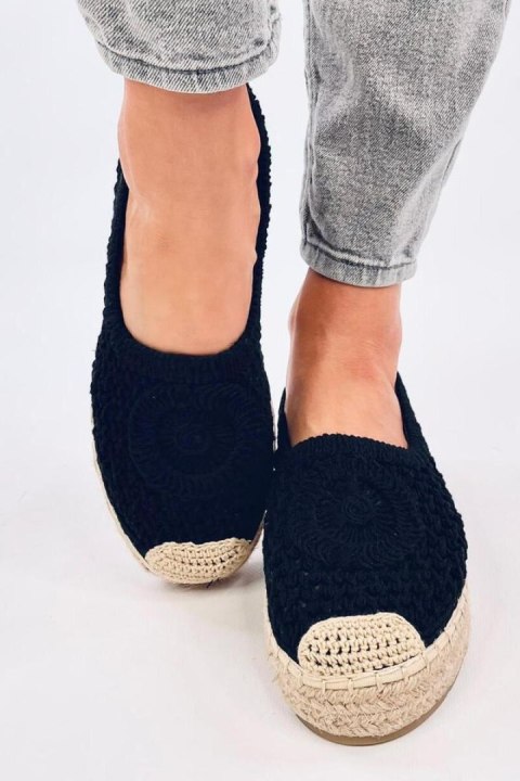 Ażurowe espadryle baleriny DAGONEI BLACK - Inello Ażurowe espadryle baleriny DAGONEI BLACK - Inello