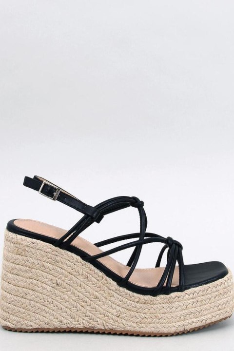 Sandałki espadryle na koturnie PASCAI BLACK - Inello Sandałki espadryle na koturnie PASCAI BLACK - Inello