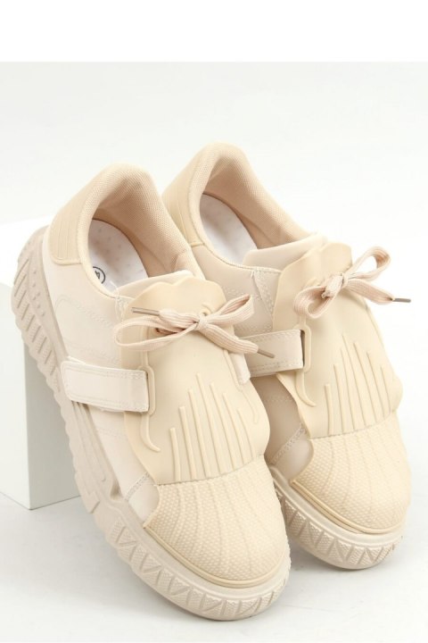 Trampki damskie beżowe NB513P BEIGE - Inello Trampki damskie beżowe NB513P BEIGE - Inello