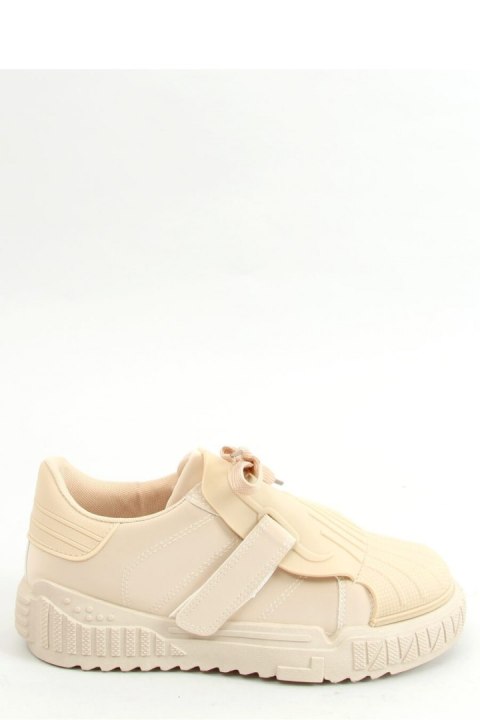 Trampki damskie beżowe NB513P BEIGE - Inello Trampki damskie beżowe NB513P BEIGE - Inello