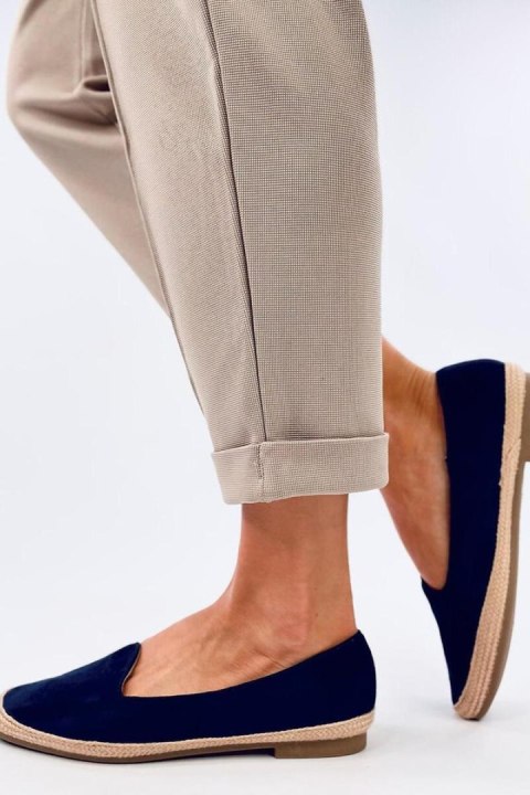 Baleriny espadryle damskie BALLOT NAVY - Inello Baleriny espadryle damskie BALLOT NAVY - Inello