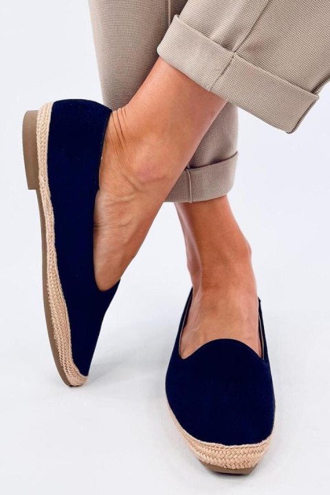Baleriny espadryle damskie BALLOT NAVY - Inello Baleriny espadryle damskie BALLOT NAVY - Inello