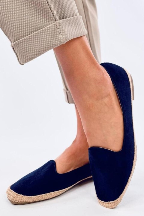 Baleriny espadryle damskie BALLOT NAVY - Inello Baleriny espadryle damskie BALLOT NAVY - Inello