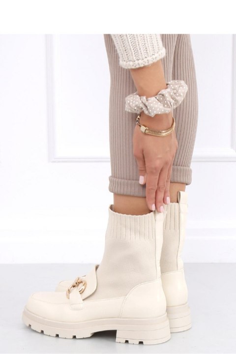 Botki skarpetkowa cholewka TONE BEIGE - Inello Botki skarpetkowa cholewka TONE BEIGE - Inello