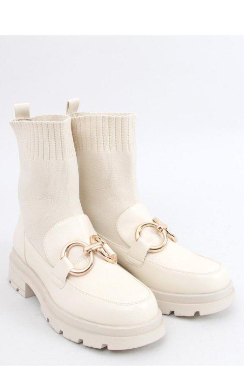 Botki skarpetkowa cholewka TONE BEIGE - Inello Botki skarpetkowa cholewka TONE BEIGE - Inello