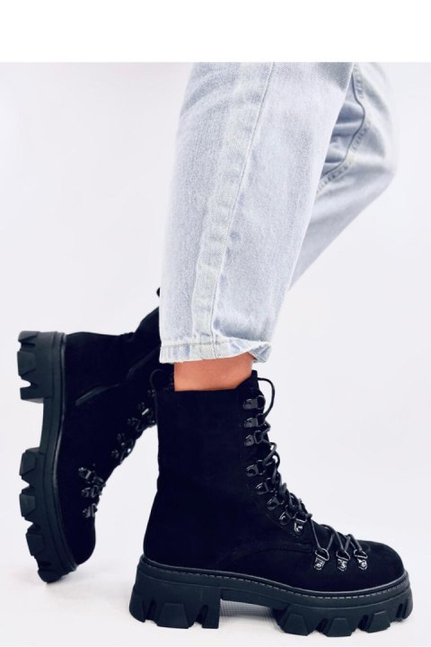 Botki sznurowane workery CONOR BLACK - Inello Botki sznurowane workery CONOR BLACK - Inello