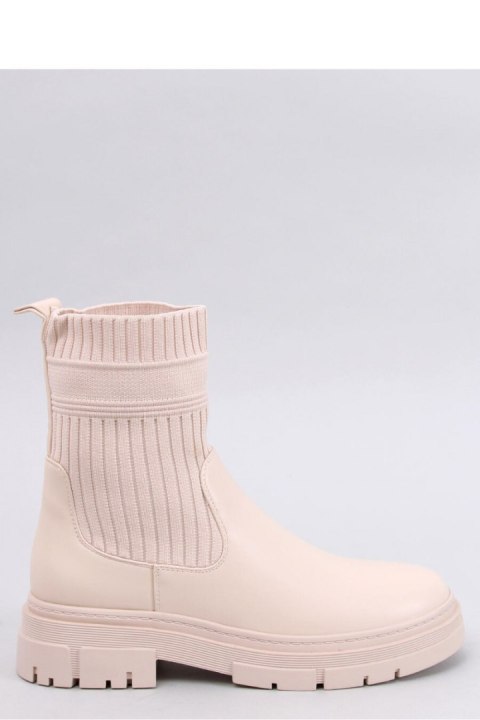 Botki z elastyczną cholewką DEMUS BEIGE - Inello Botki z elastyczną cholewką DEMUS BEIGE - Inello