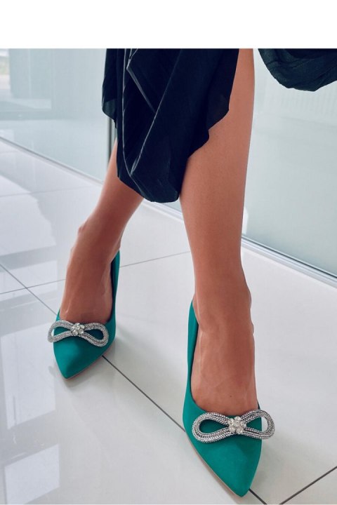 Eleganckie szpilki z kamieniami SUGAR GREEN - Inello Eleganckie szpilki z kamieniami SUGAR GREEN - Inello