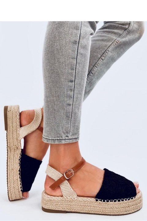 Sandałki espadryle Boho INGRAM BLACK - Inello Sandałki espadryle Boho INGRAM BLACK - Inello