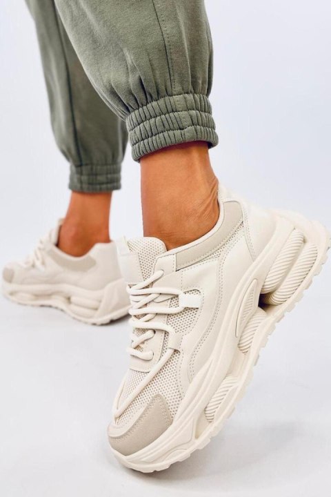 Sneakersy damskie SUDGEN BEIGE - Inello Sneakersy damskie SUDGEN BEIGE - Inello