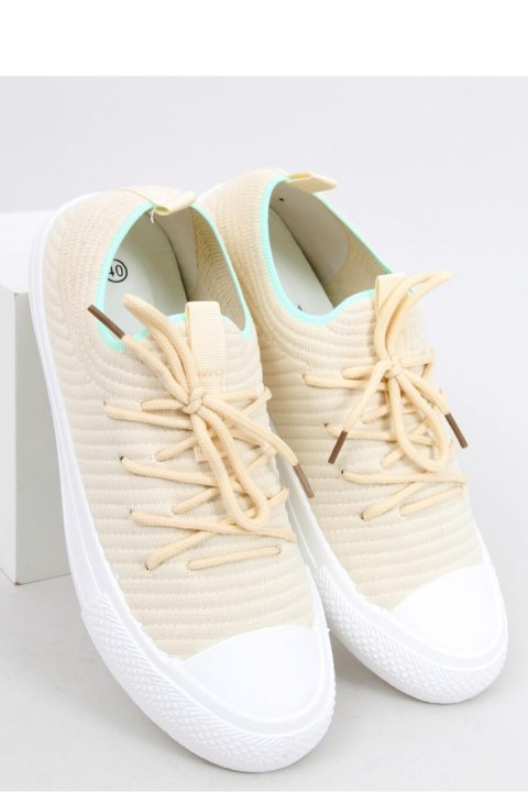 Trampki damskie skarpetkowe BRUNI LT.BEIGE - Inello Trampki damskie skarpetkowe BRUNI LT.BEIGE - Inello